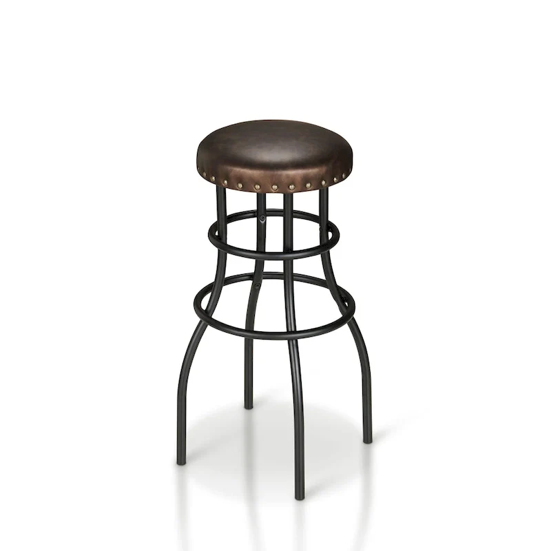 Vigo Rustic Bronze Metal Counter Height Barstool by