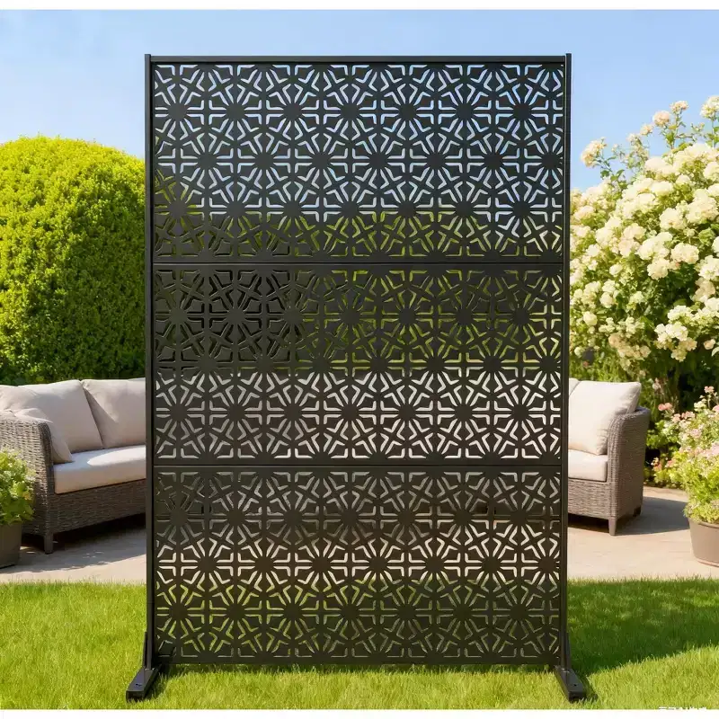 72 H Decorative Metal Garden Fences  Yard & Flower Bed Borders with Scroll Design, Rust-Proof Snap-Together Panels  Privacy Fencing