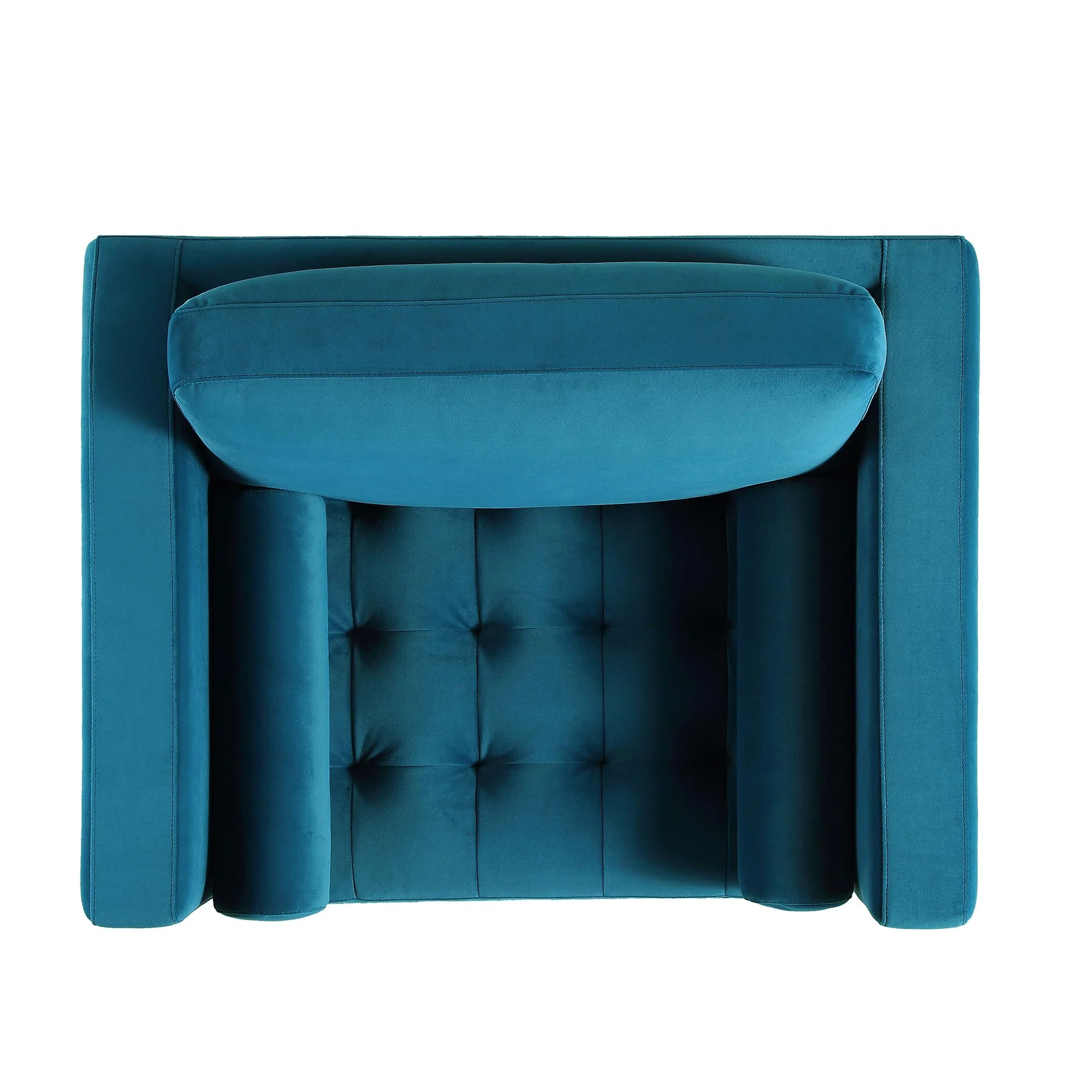 Armchair, Teal Velvet