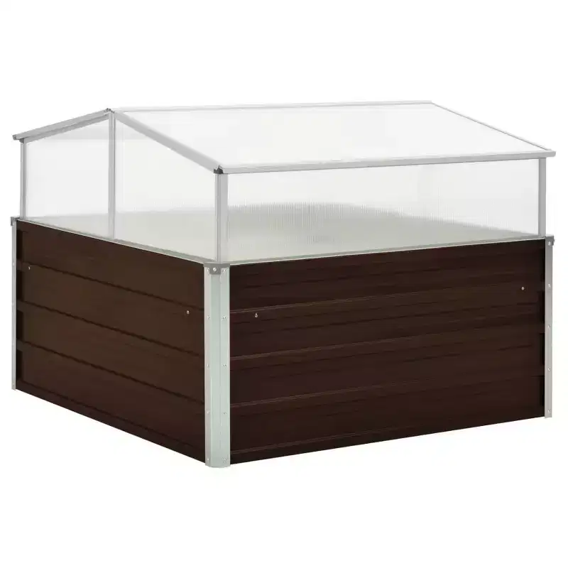 vidaXL Garden Planter Weathered steel Weathering steel 39.4x39.4x30.3 in