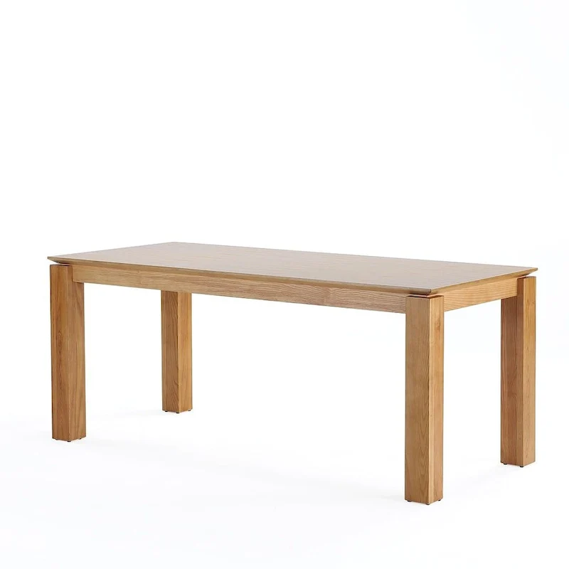 Rectangular Solid Wood Dining Table, 70.86 in., Seats 8