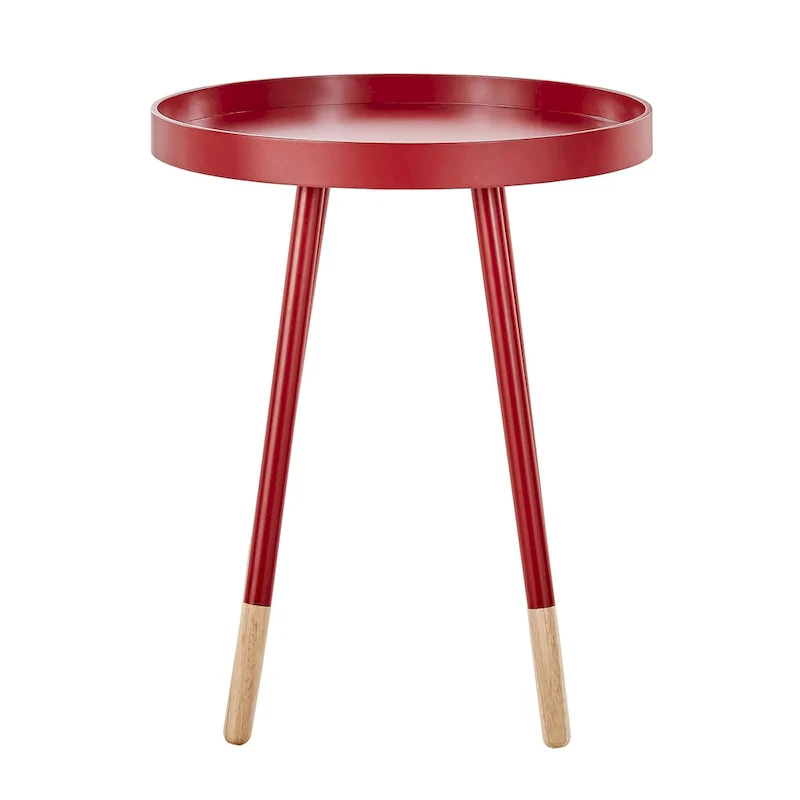 Paint-Dipped Round Tray-Top Side Table