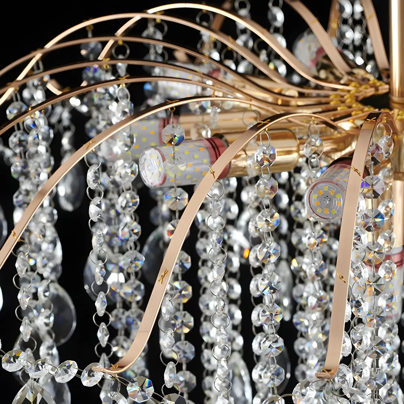 Dining Room Multi-Light Crystal Water Drop Chandelier