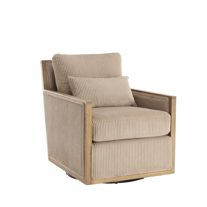 Camel Modern 26.8 Swivel Barrel Chair