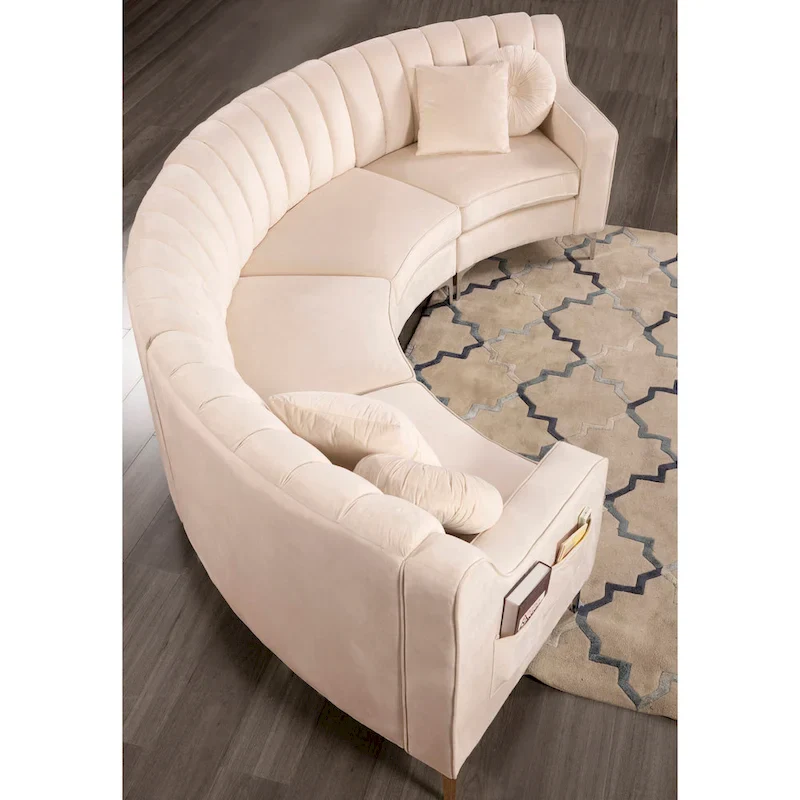 Velvet Sofas & Couches 4 Seats Round shape - 142