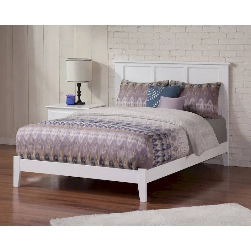 Madison Queen Foundation Bed Frame in White