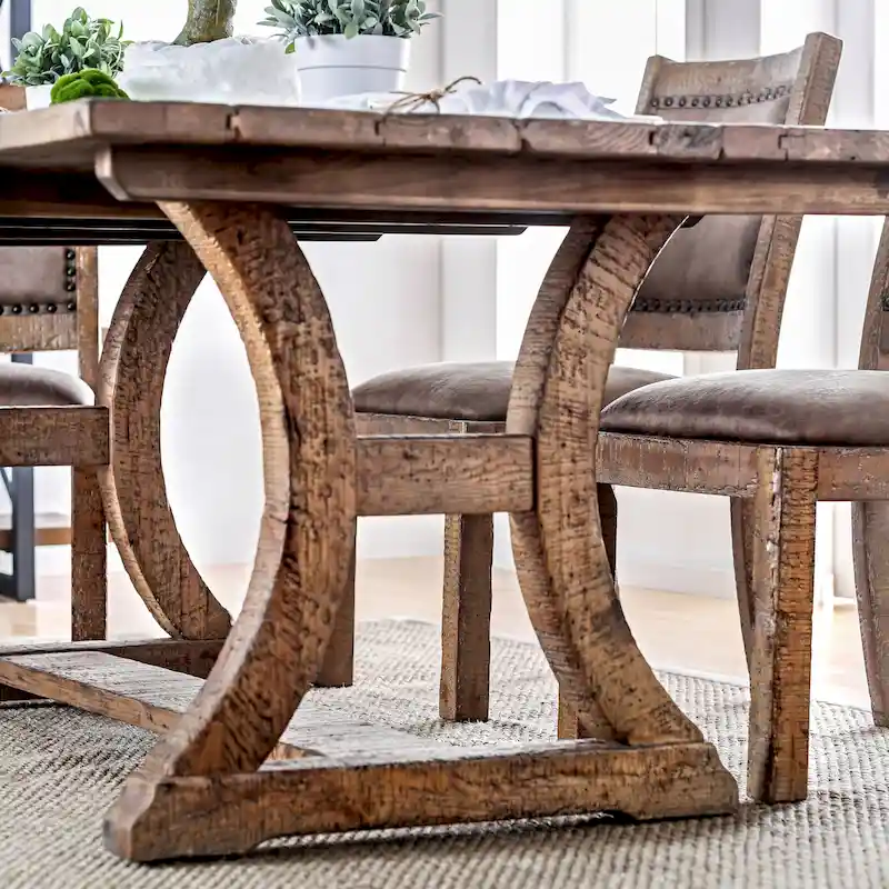 Rustic Pine Solid Wood Dining Table