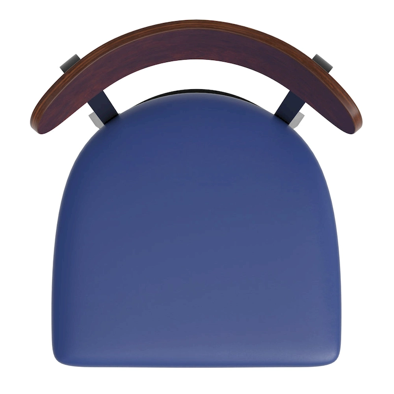 Commercial Metal Dining Chair with Wood Seat and Boomerang Back