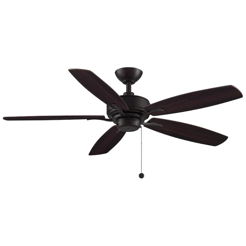 Aire Deluxe - 52 inch Ceiling Fan with reversible Walnut blades - Dark Bronze
