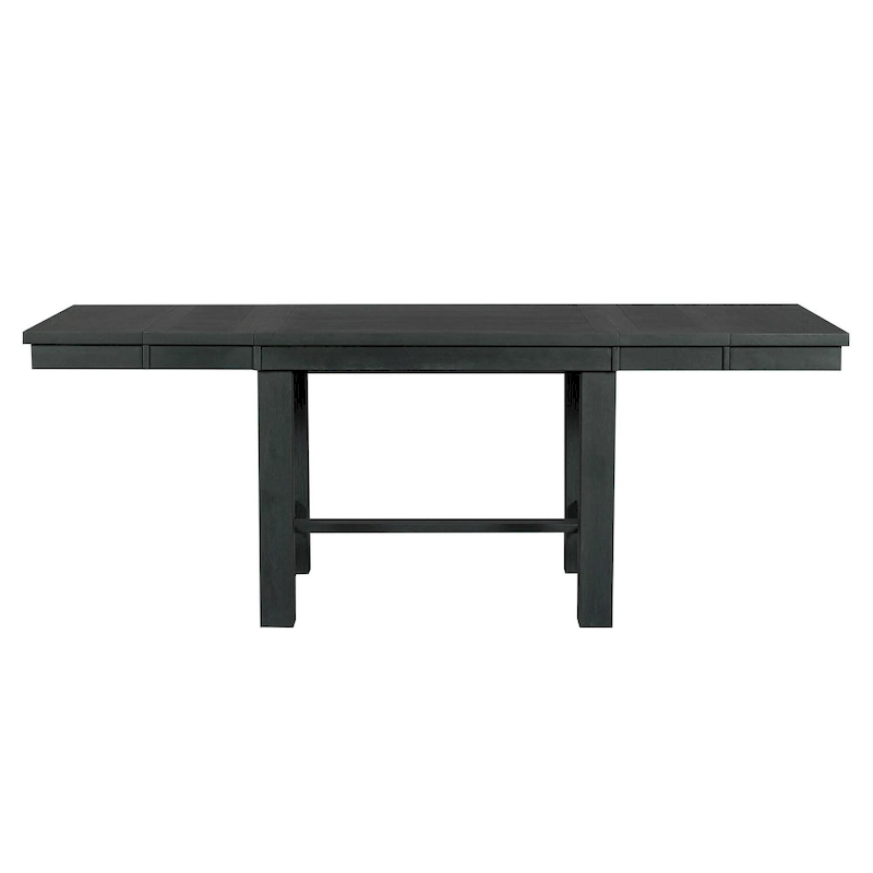 Black 6-Piece Wooden Dining Table Set with Extendable Table & 4 Chairs & Bench