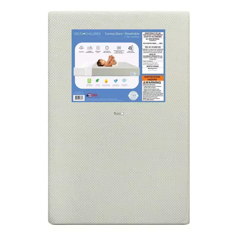 Delta Children Twinkle Stars Breathable Mini Crib Mattress