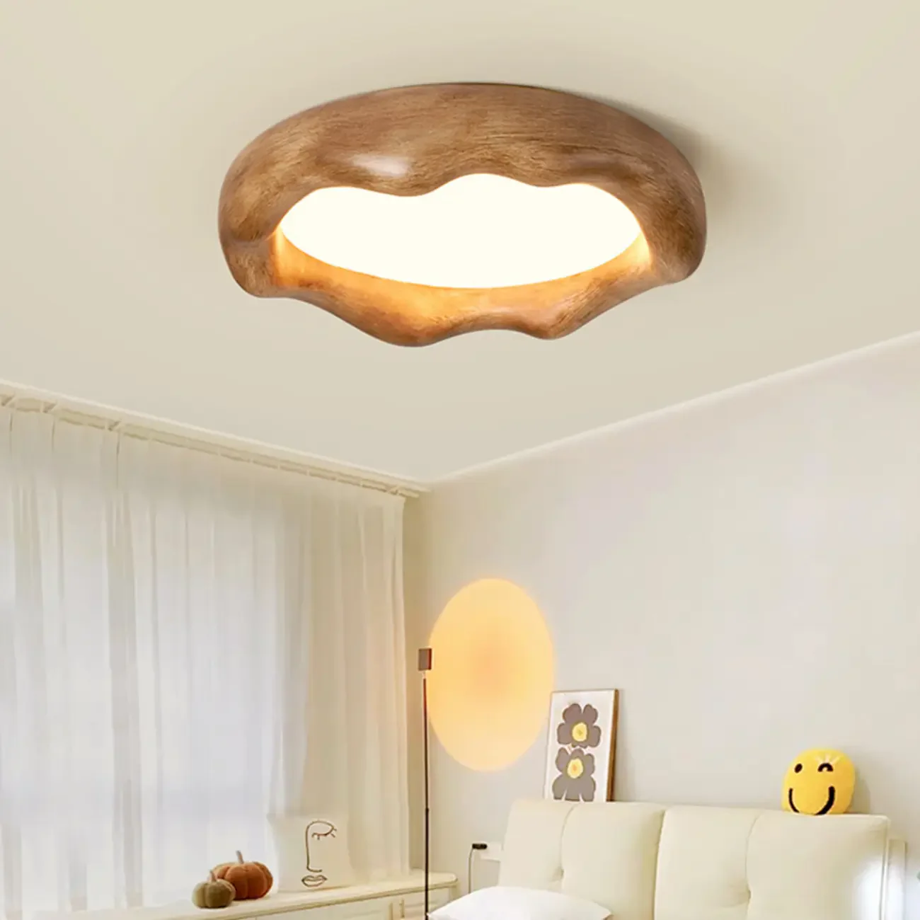 Acrylic Artistic Melting Cream Design Flush Ceiling Light