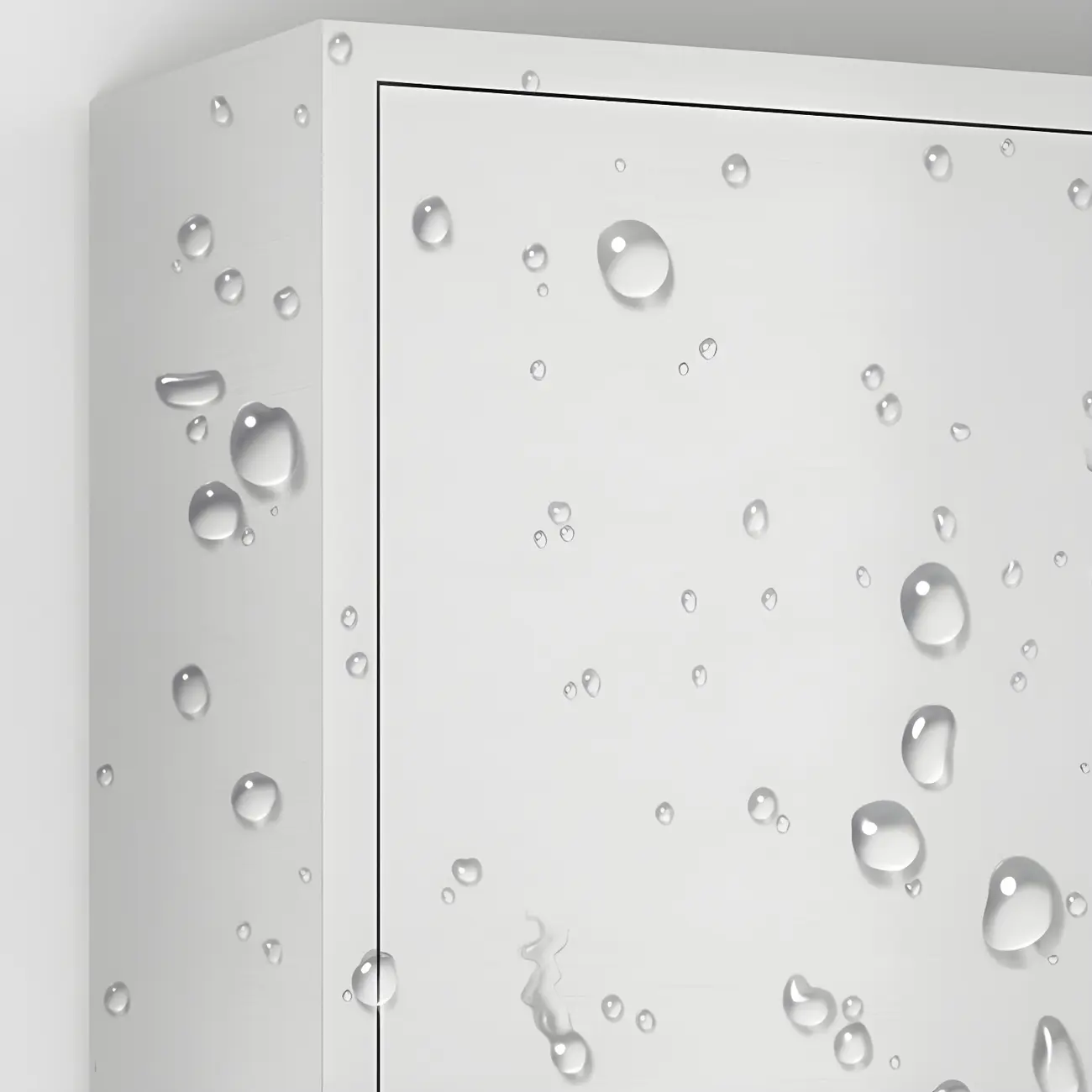 Elegant Stainless Steel Wall-Mounted Display Cabinet