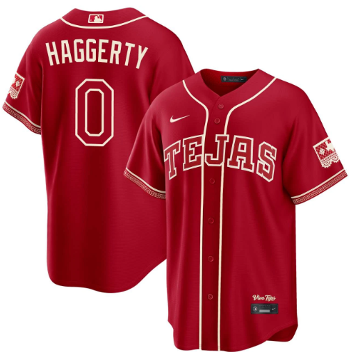 Sam Haggerty Texas Rangers Red 2026 City Connect Jersey