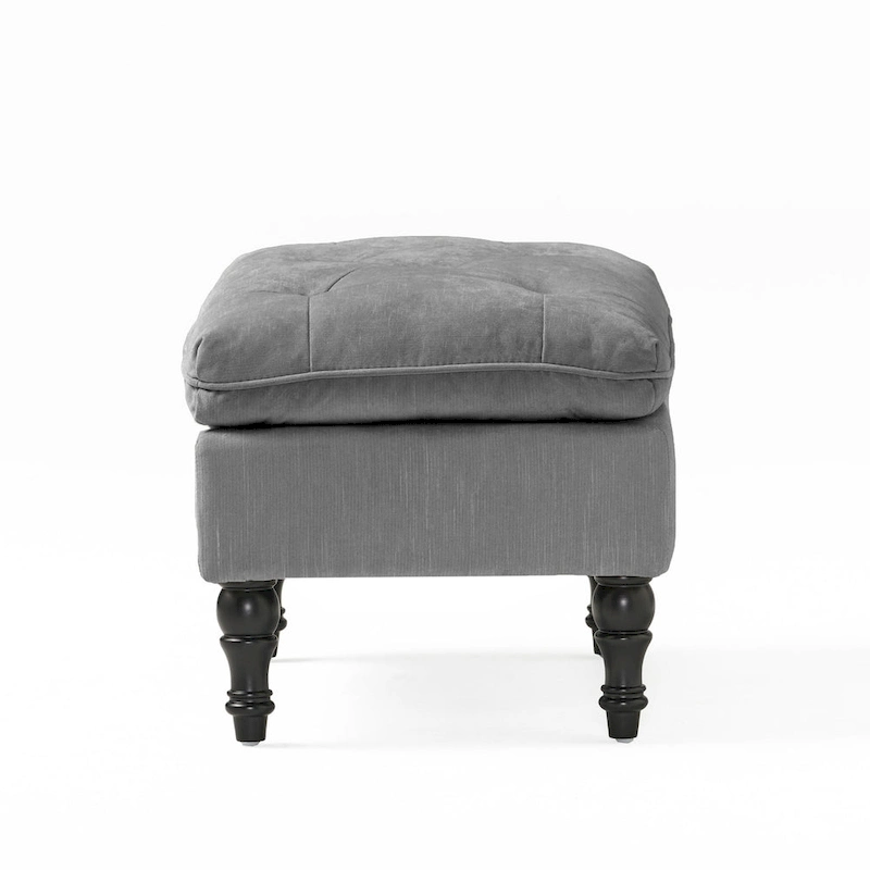 Jeremy Modern Tufted Fabric Pillow Top Ottoman by Christopher Knight Home