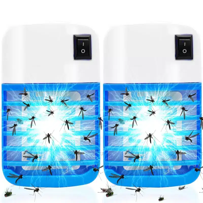 LAZZAROU Indoor Bug Zapper & Mosquito Killer - Safe for Kids & Pets | Blue Light Fly Trap for Home, Kitchen, Bedroom | No Chemicals, Easy Clean