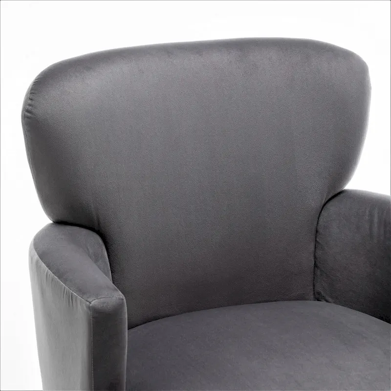Velvet Accent Chair with Gold Metal Legs