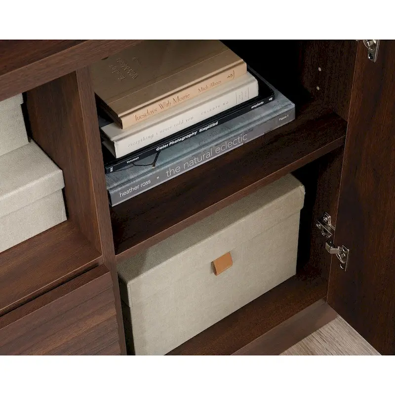 Rich Walnut Lateral File Credenza, Letter Size
