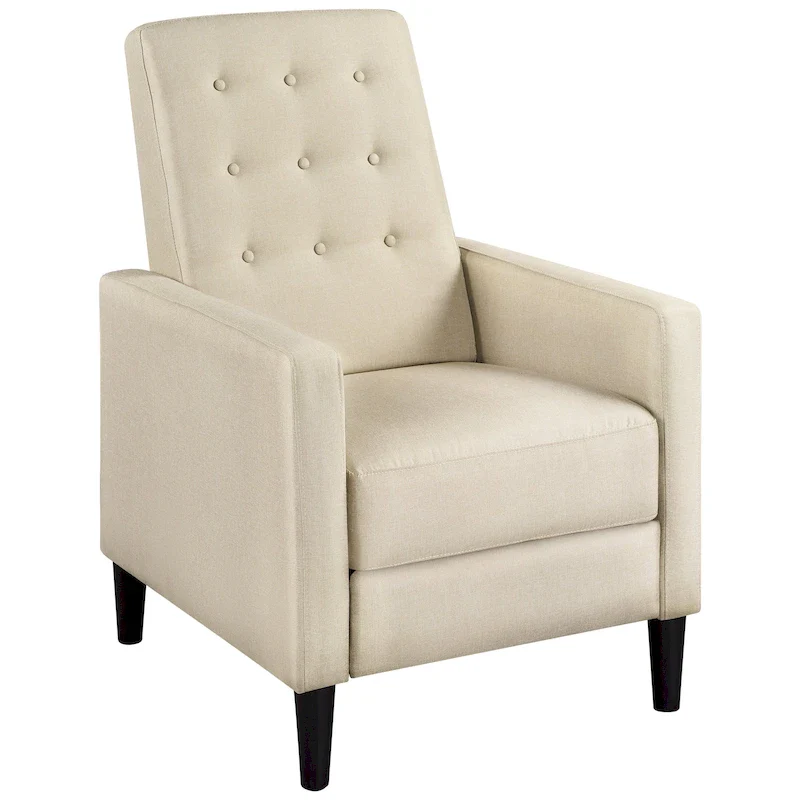 Yaheetech Fabric Recliner Sofa Single Reclining Chair Adjustable Back