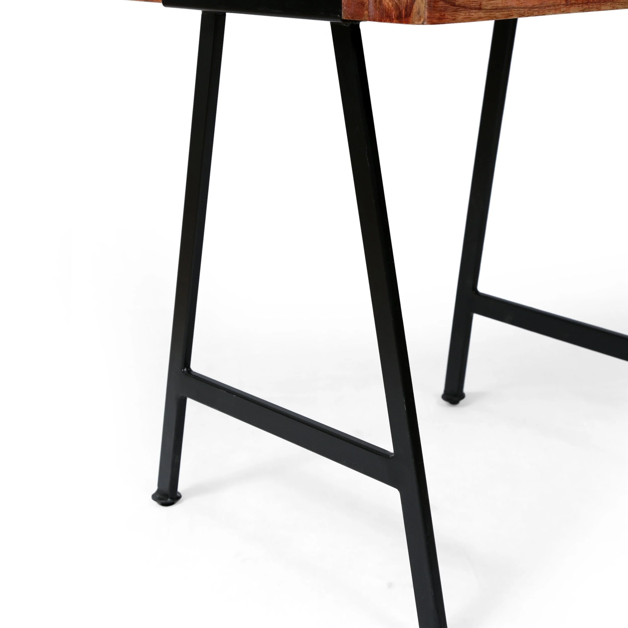 Handcrafted Boho Mango Wood End Table - NH826313