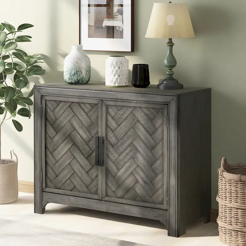 40 Modern Console Table Sofa Table for Living Room with 2 Shelves