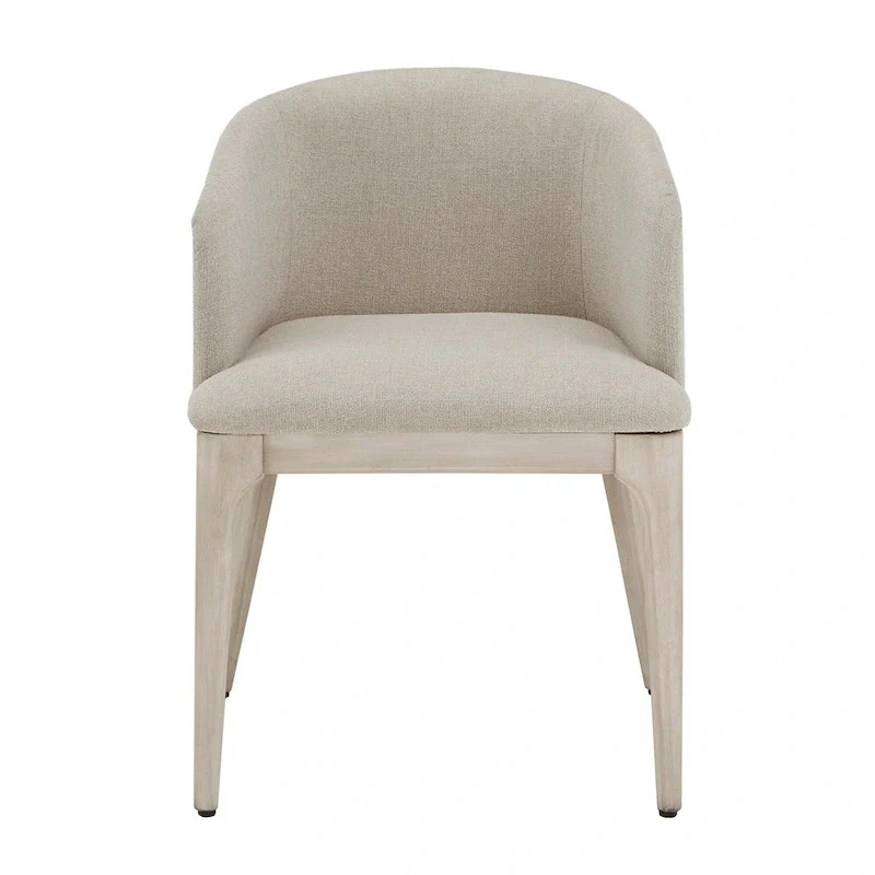 Upholstered Dining Chair with Diamond Pattern Back – Beige, Single