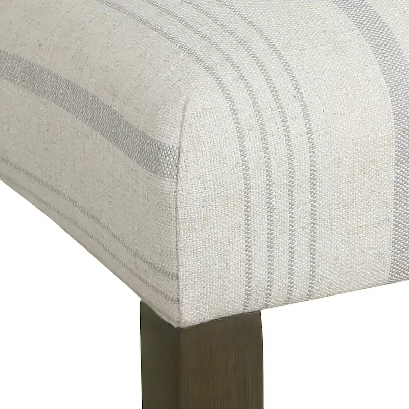 HomePop Classic Parsons Dining Chair - Dove Grey Stripe (Set of 2)