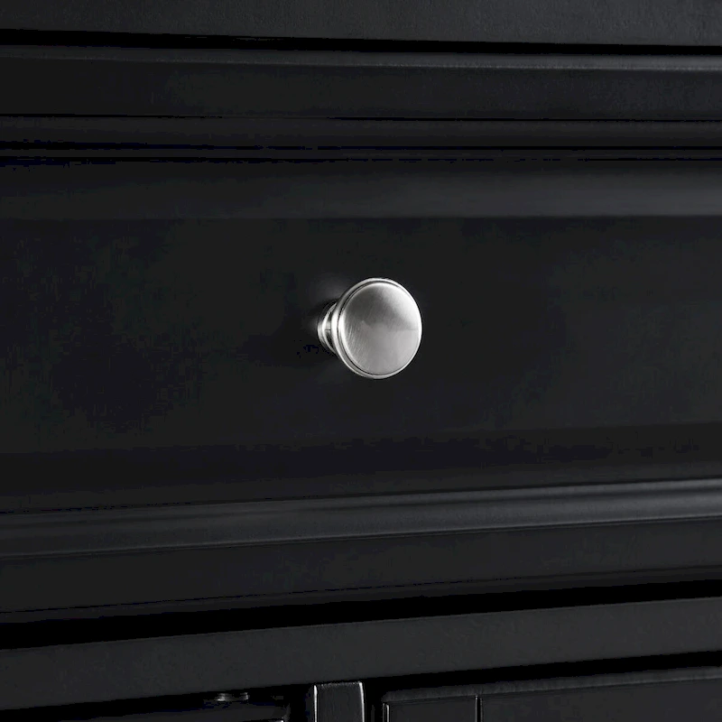 Crosley LaFayette Black Wood Kitchen Island with Natural Wood Top - 18d x 51.5w x 36h