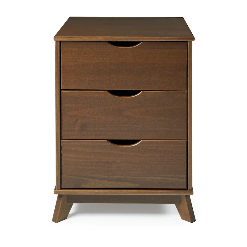 Purcell Wood 3 Drawer Nightstand