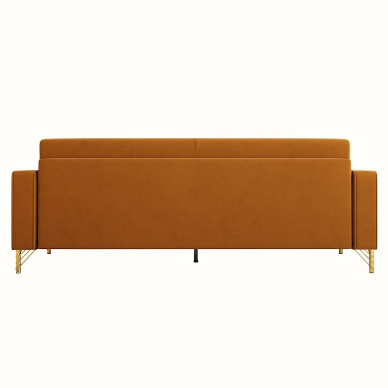 Modern Tufted Velvet Loveseat Upholstered Sofa with Removable Cushions and Pillows - 85.63 in.D x 30.31 in.W x 30.51 in.H