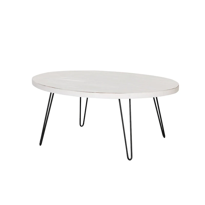 Raffles 44 Wood Oval Cocktail Table