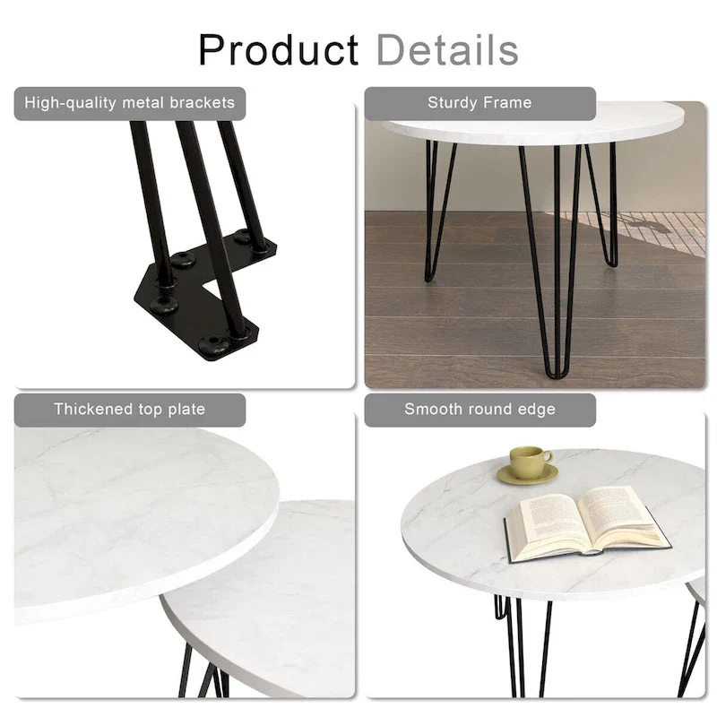 27.56  Round Nesting Coffee Table Set of 2