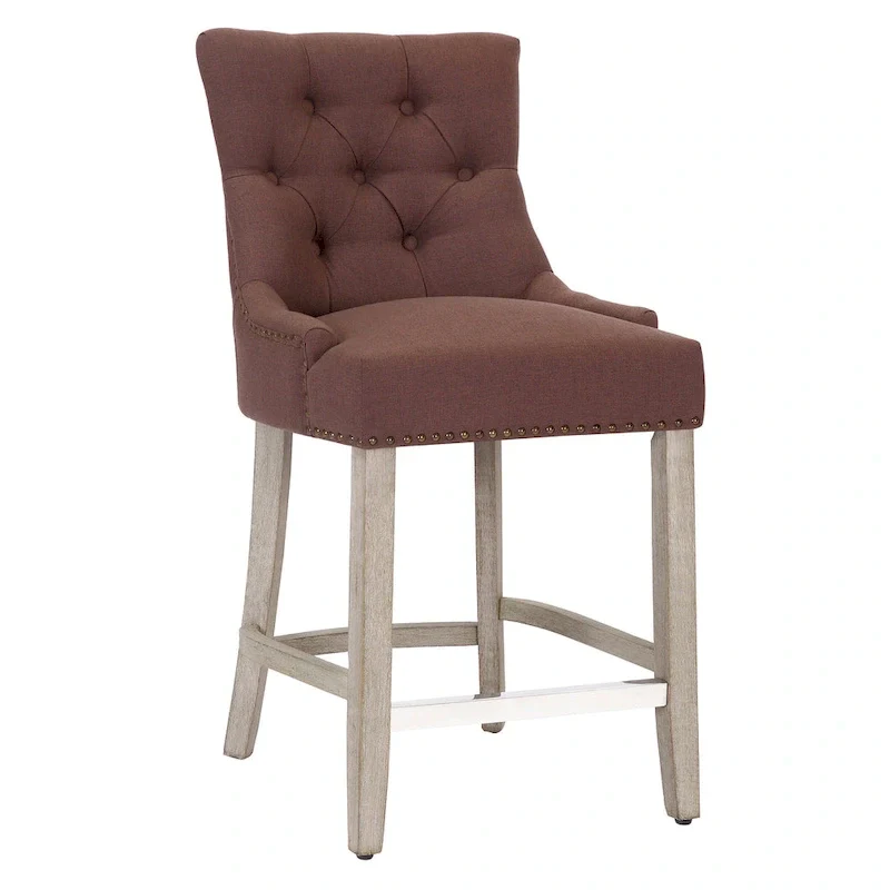 Carter 24 Upholstered Button Tufted Counter Bar Stool
