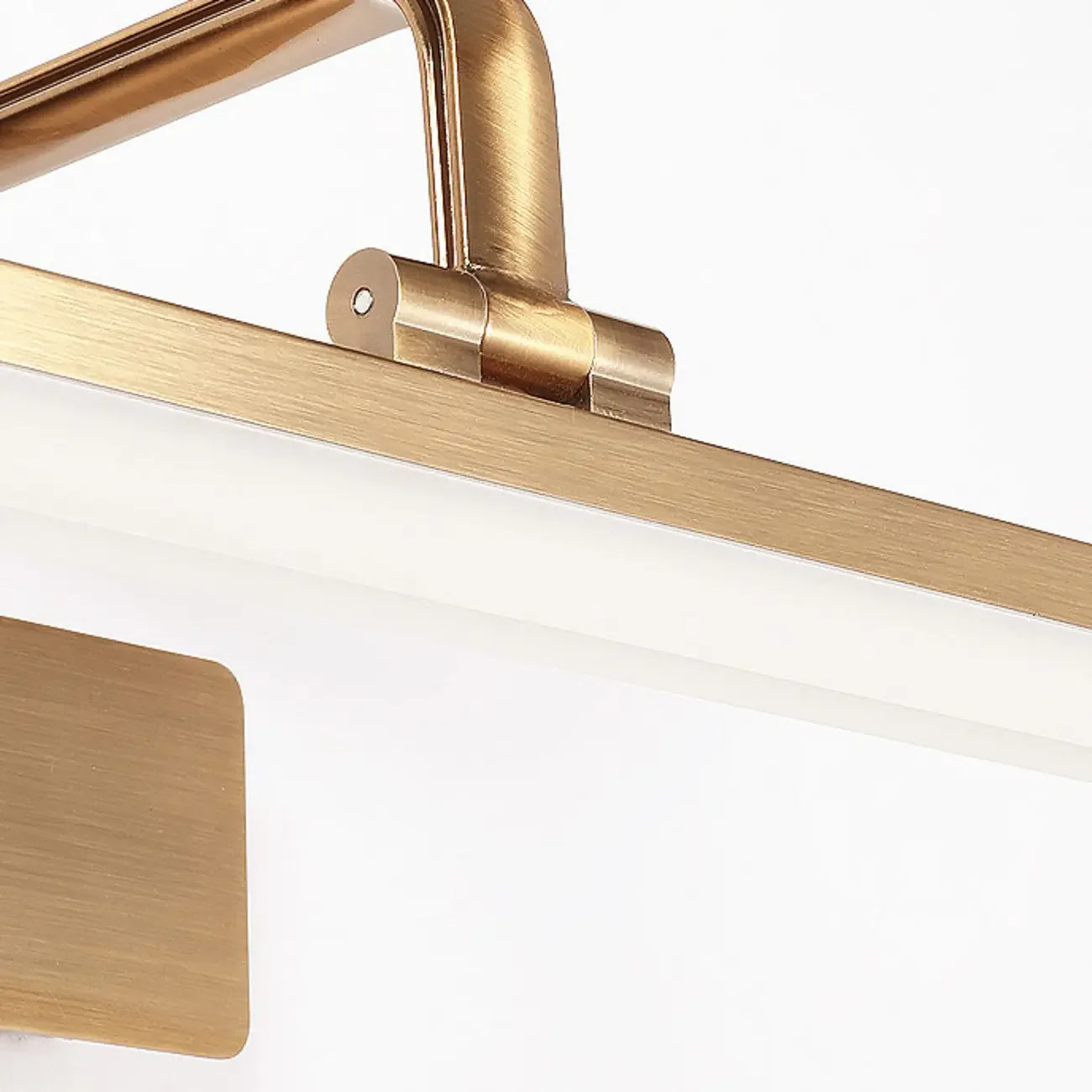 Modern Gold Geometric Vanity Light with Acrylic Shade