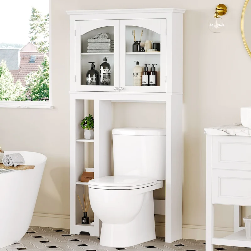 Adjustable 3-Shelf Over the Toilet Bathroom Cabinet Organizer
