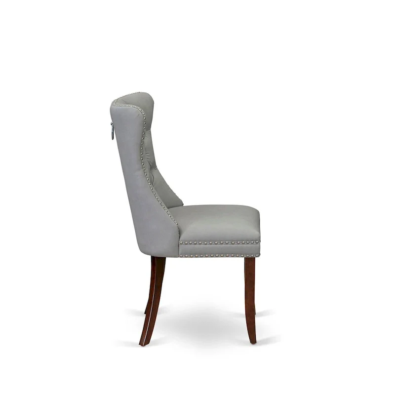 East West Furniture Dining Set Consists of a Rectangle Wooden Table and Upholstered Chairs, Mahogany (Pieces Options)