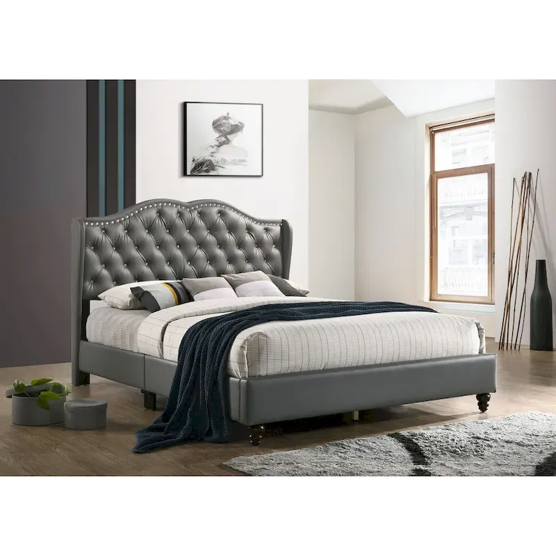 Joy Jewel Tufted Upholstered Bed