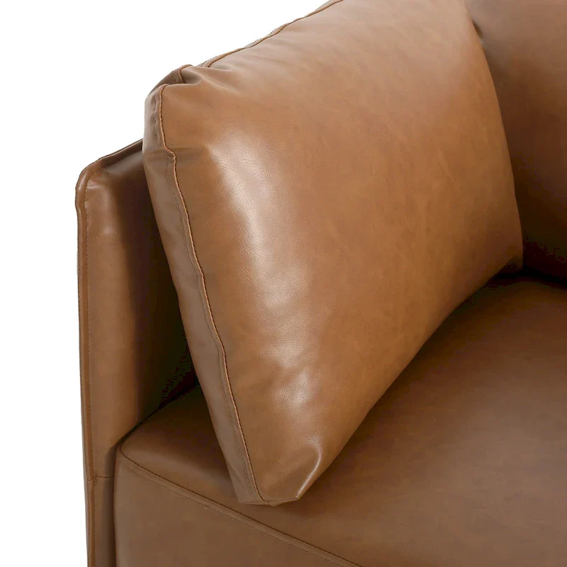 Brown 39.17  Accent Chair with Metal Legs