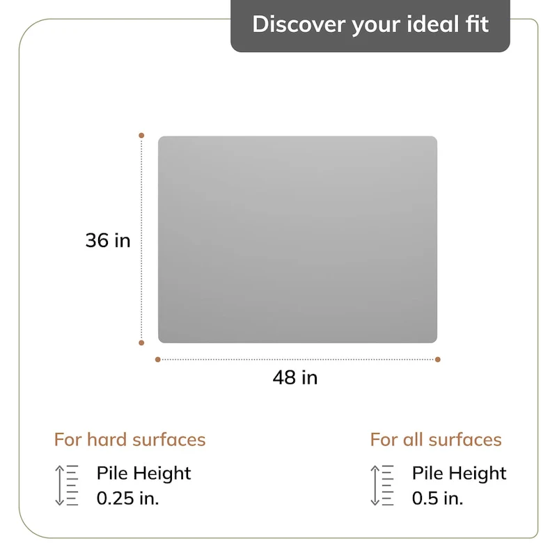 Jani 36 x 48 1/4 Rug'd Chair Mat