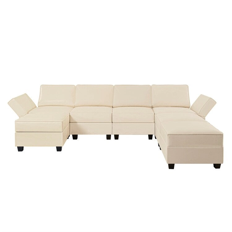 Modular Convertible Sectional Sofa Bed Sleeper Loveseat Couch