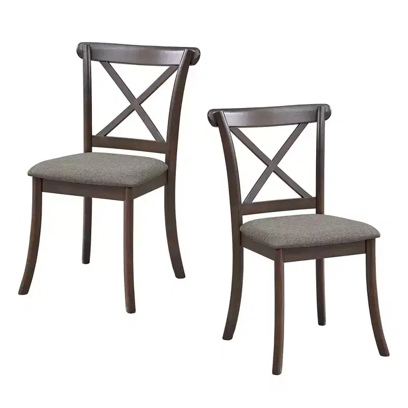 Vatros Wooden Dining Chairs Set of 2, Modern Upholstered Dining Room Chair