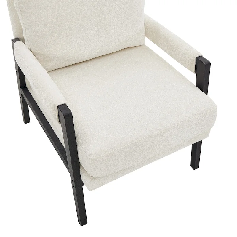 Roundhill Furniture Kelly Mid-Century Modern Chenille Upholstered Accent Armchair