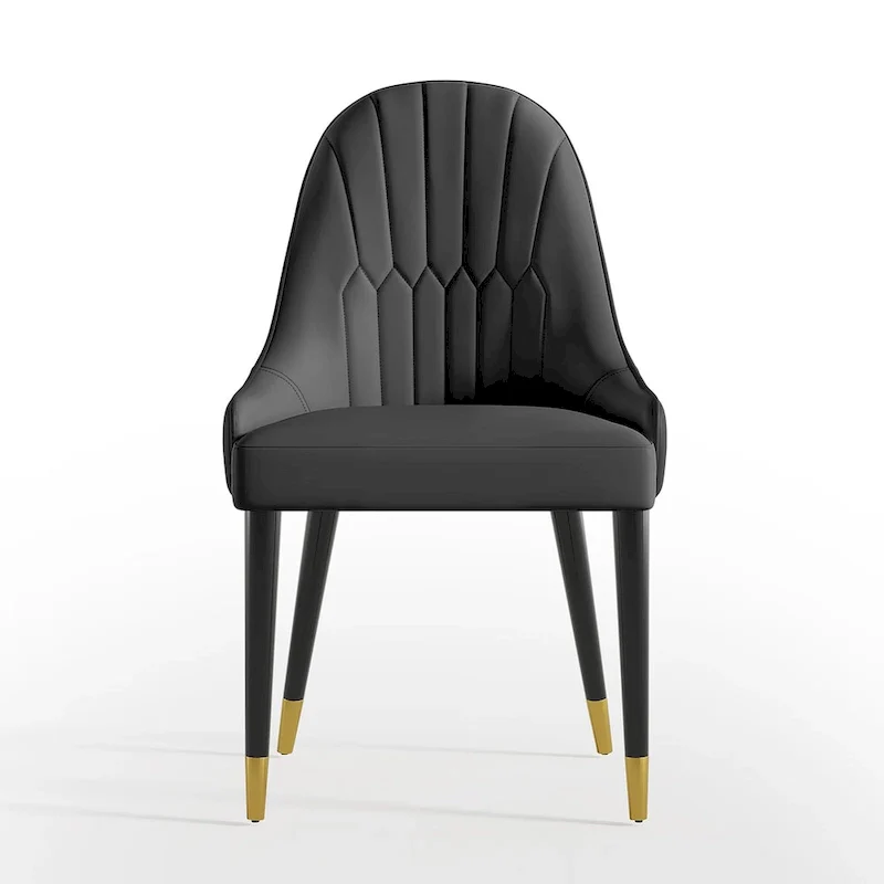 Dining Chair Modern Accent Chairs Faux Leather Side Chairs (Set of 4)