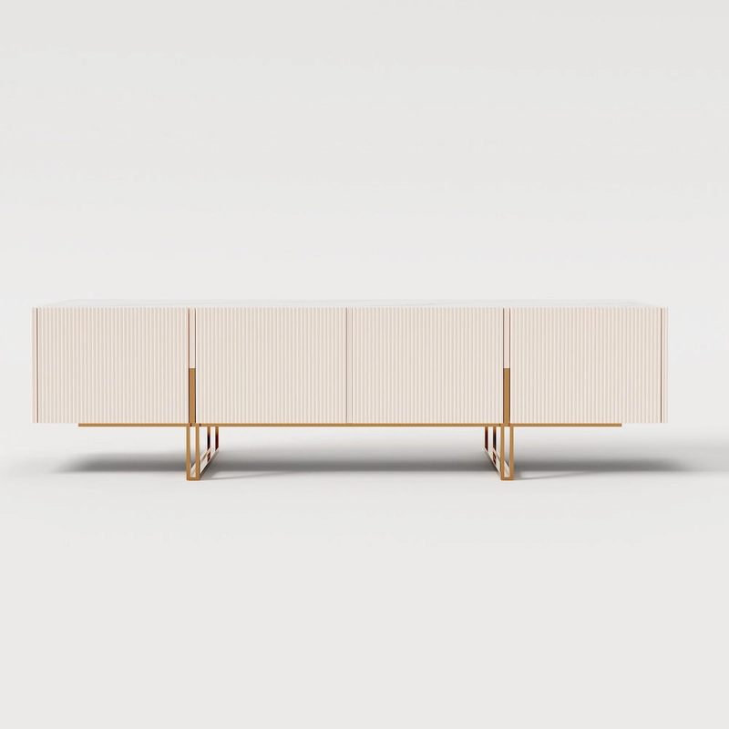 78.7 TV Stand, Entertainment Center with Faux Marble Top