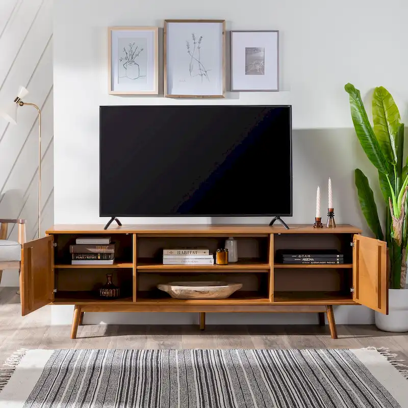 Middlebrook 70-inch Mid-Century Solid Wood TV Stand