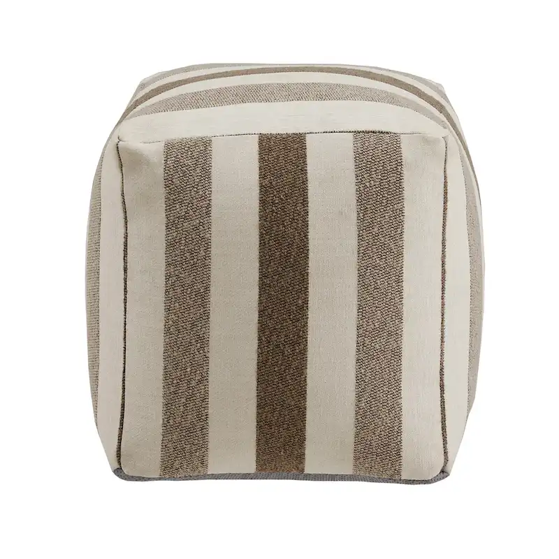 Upholstered Square Pouf Ottoman