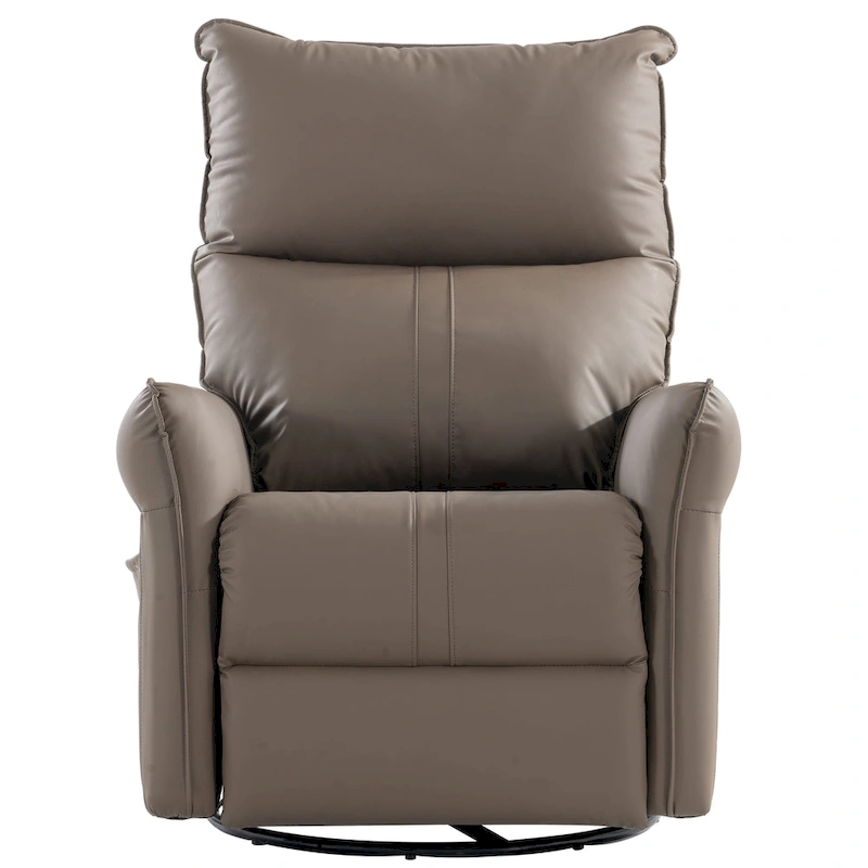 Modern Small Rocking Swivel Recliner Chair with Overstuffed Seat