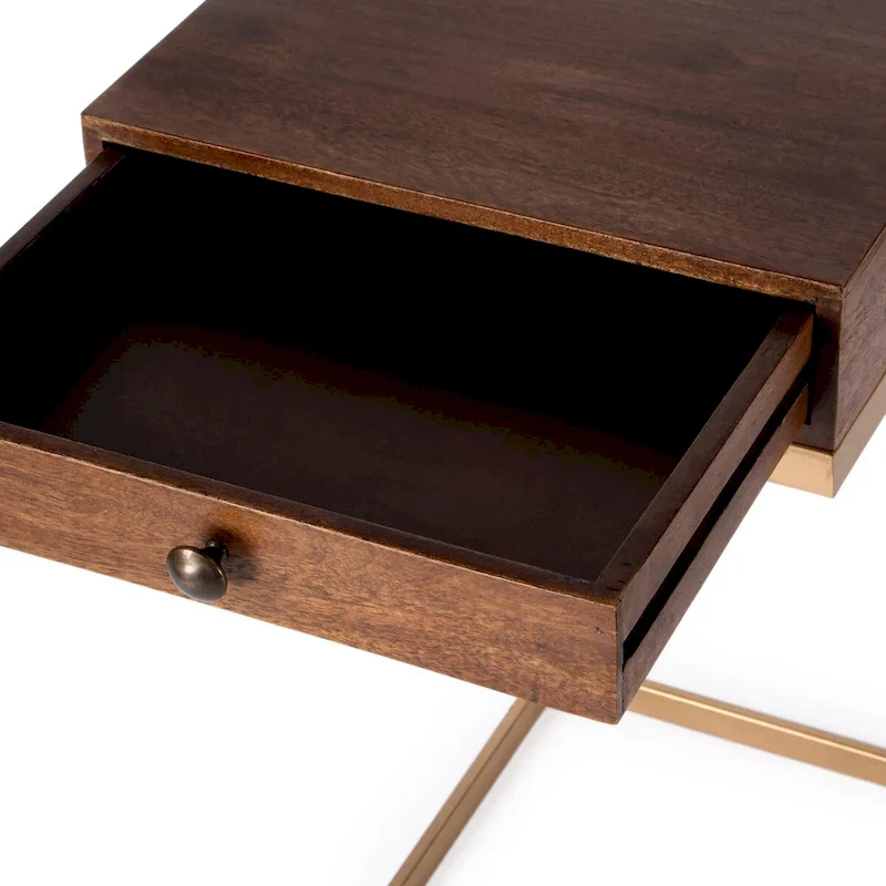 Alec 1 Drawer C Shaped End Table