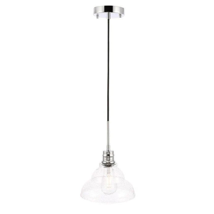 Caressa 8.5-Inch 1-Light Clear Seeded Glass