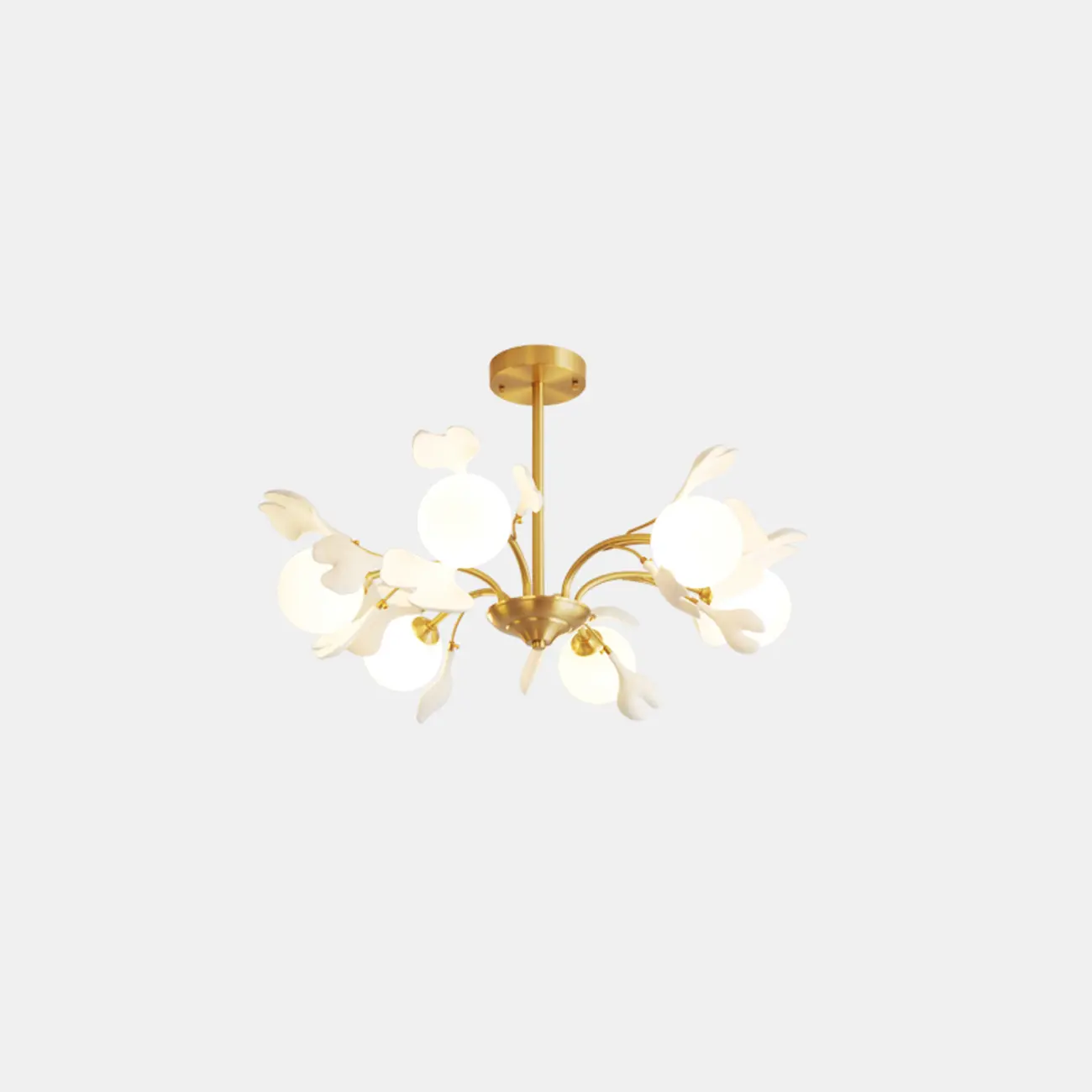 Modern Brass Branch Chandelier with Elegant Design